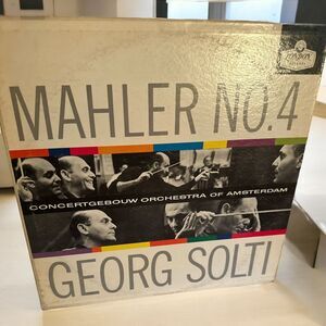 London CM 9286 lp Mahler SYMPHONY Concertgebouw NO. 4 Georg Solti In G Major